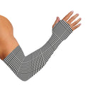 Black And White Glen Plaid Print Sun Protection Arm Sleeves