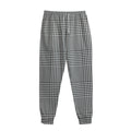 Black And White Glen Plaid Print Sweatpants