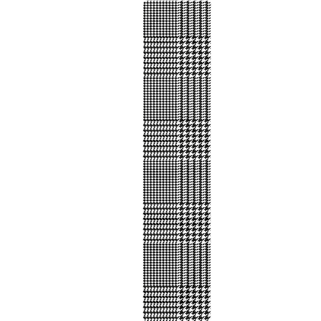 Black And White Glen Plaid Print Table Runner
