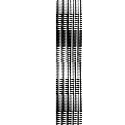Black And White Glen Plaid Print Table Runner