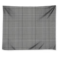 Black And White Glen Plaid Print Tapestry