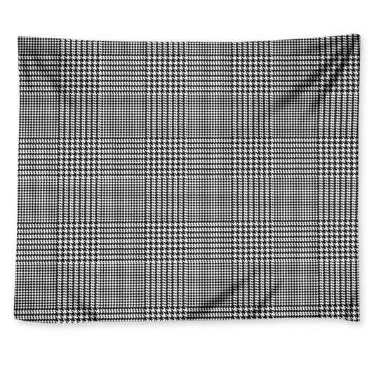 Black And White Glen Plaid Print Tapestry