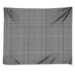 Black And White Glen Plaid Print Tapestry