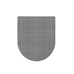 Black And White Glen Plaid Print Toilet Lid Cover