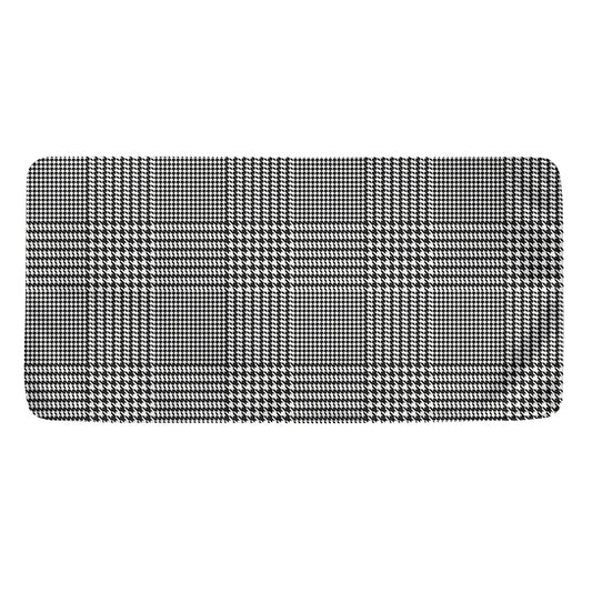 Black And White Glen Plaid Print Towel