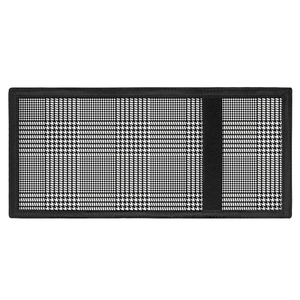 Black And White Glen Plaid Print Trifold Wallet