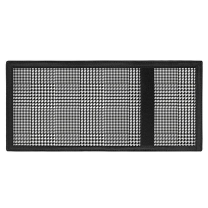 Black And White Glen Plaid Print Trifold Wallet