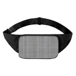 Black And White Glen Plaid Print Waist Bag