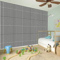 Black And White Glen Plaid Print Wall Sticker