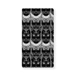 Black And White Gothic Wiccan Cat Print Baby Crib Sheet