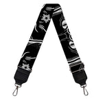 Black And White Gothic Wiccan Cat Print Bag Strap