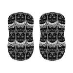 Black And White Gothic Wiccan Cat Print Bar Stool Covers