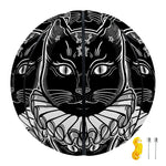 Black And White Gothic Wiccan Cat Print Basketball