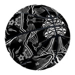 Black And White Gothic Wiccan Cat Print Basketball