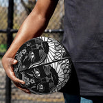 Black And White Gothic Wiccan Cat Print Basketball