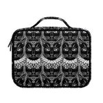Black And White Gothic Wiccan Cat Print Briefcase Bible Bag