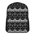 Black And White Gothic Wiccan Cat Print Casual Backpack