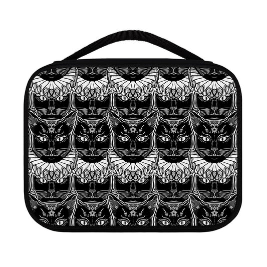 Black And White Gothic Wiccan Cat Print Classic Bible Case