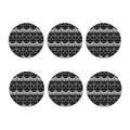 Black And White Gothic Wiccan Cat Print Coaster Set