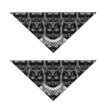 Black And White Gothic Wiccan Cat Print Dog Bandana