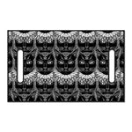 Black And White Gothic Wiccan Cat Print Golf Cart Seat Cover
