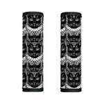 Black And White Gothic Wiccan Cat Print Handle Covers