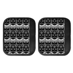 Black And White Gothic Wiccan Cat Print Handle Covers