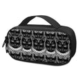 Black And White Gothic Wiccan Cat Print Portable Cooler Travel Case