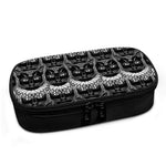Black And White Gothic Wiccan Cat Print Insulin Cooler Travel Case