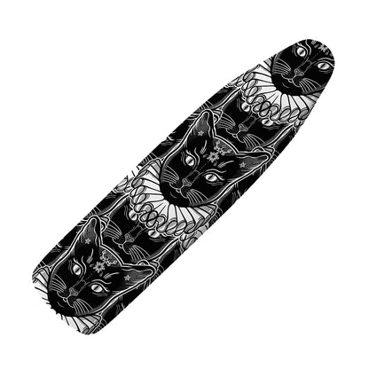 Black And White Gothic Wiccan Cat Print Ironing Board Cover