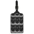Black And White Gothic Wiccan Cat Print Luggage Tag