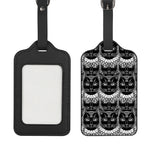 Black And White Gothic Wiccan Cat Print Luggage Tag