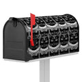 Black And White Gothic Wiccan Cat Print Mailbox Cover