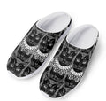 Black And White Gothic Wiccan Cat Print Mesh Casual Shoes