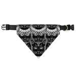 Black And White Gothic Wiccan Cat Print Over The Collar Dog Bandana