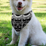 Black And White Gothic Wiccan Cat Print Over The Collar Dog Bandana