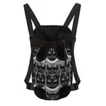 Black And White Gothic Wiccan Cat Print Pet Carrier Backpack