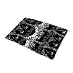 Black And White Gothic Wiccan Cat Print Pet Cooling Mat Cover