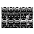 Black And White Gothic Wiccan Cat Print Placemat