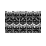 Black And White Gothic Wiccan Cat Print Polyester Flag