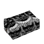 Black And White Gothic Wiccan Cat Print Rectangle Tissue Box Cover