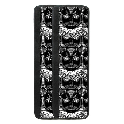 Black And White Gothic Wiccan Cat Print Refrigerator Handle Covers