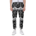 Black And White Gothic Wiccan Cat Print Joggers