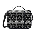 Black And White Gothic Wiccan Cat Print Shoulder Strap Bible Bag