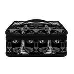 Black And White Gothic Wiccan Cat Print Small Lunch Bag