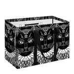 Black And White Gothic Wiccan Cat Print Utility Tote Bag