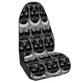 Black And White Gothic Wiccan Cat Print Waterproof Car Seat Cover