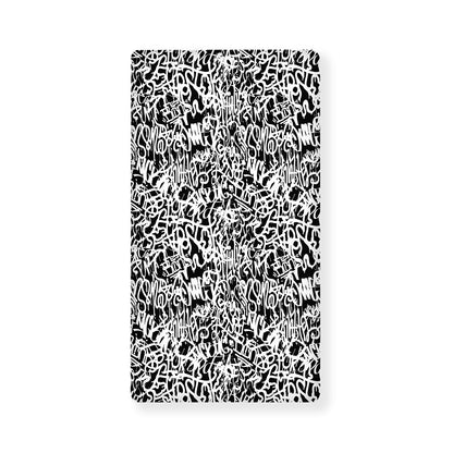 Black And White Graffiti Pattern Print Baby Crib Sheet