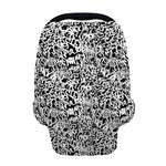 Black And White Graffiti Pattern Print Baby Seat Cover