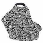 Black And White Graffiti Pattern Print Baby Seat Cover